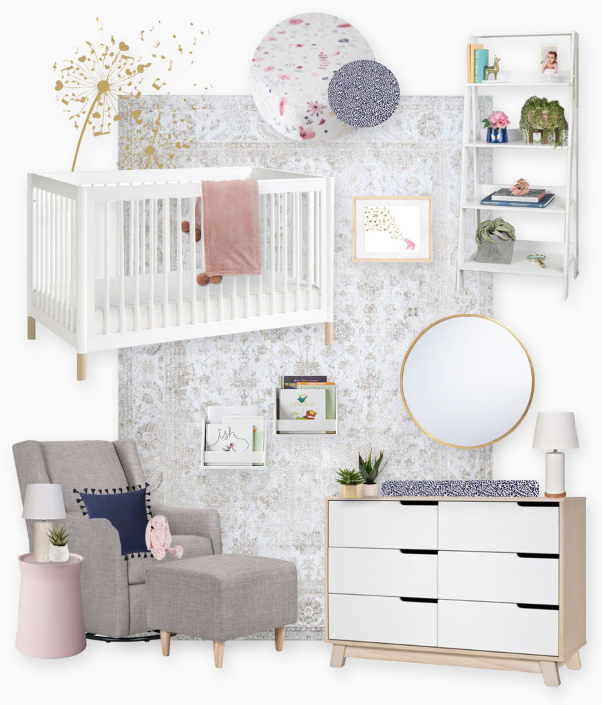 Modern Pastel Nursery E-Design by Little Crown Interiors