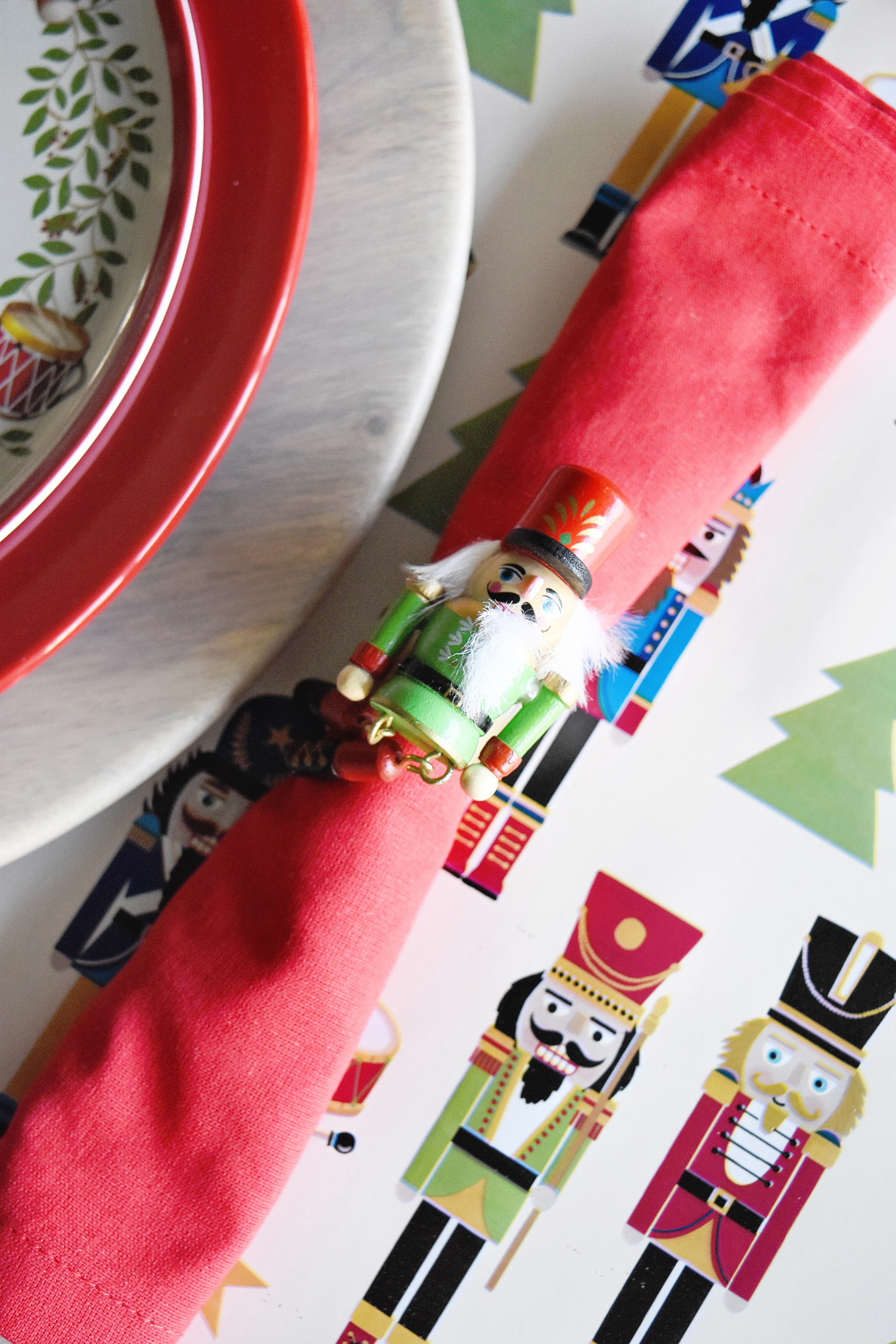 Nutcracker napkin rings are the perfect accent!