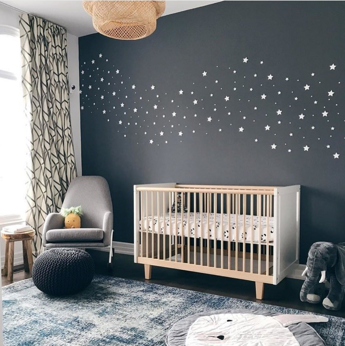 Celestial Nursery with Star Wall