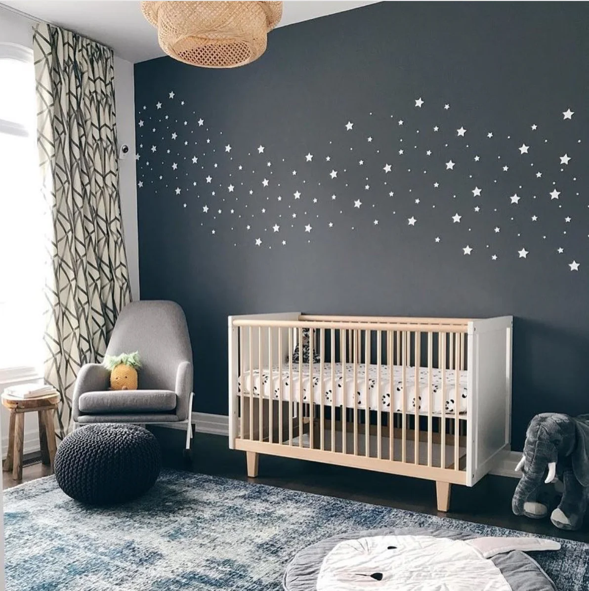 Celestial Nursery with Star Wall