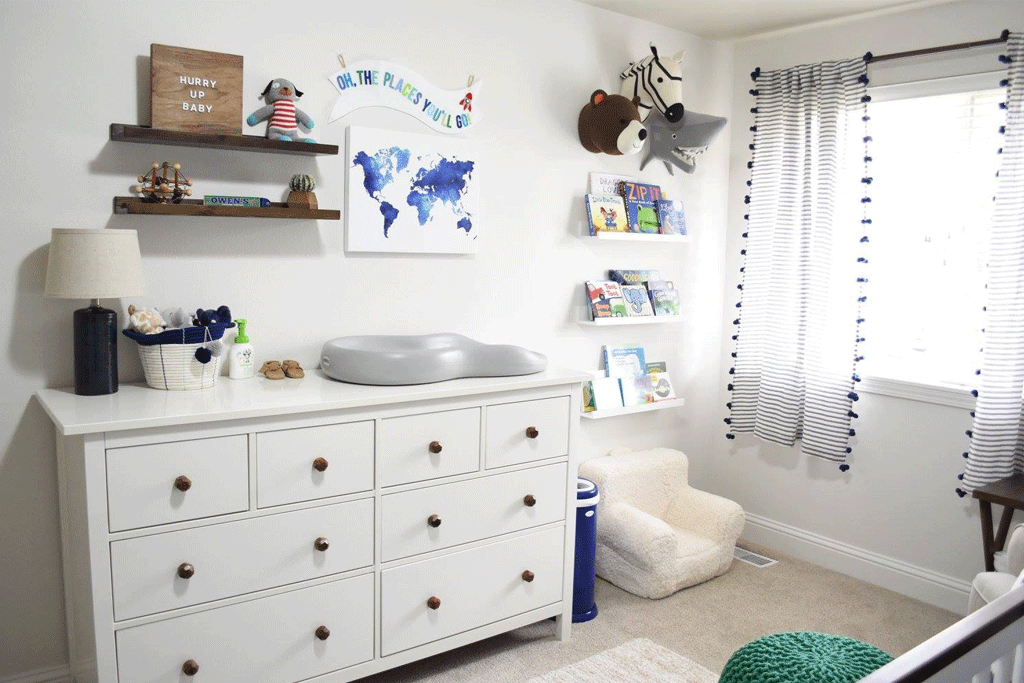 white dresser for baby room