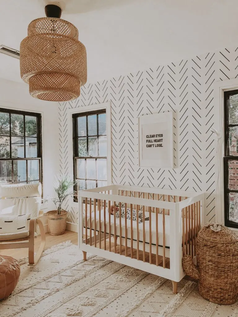 Minimal Boho Nursery with SINNERLIG Pendant