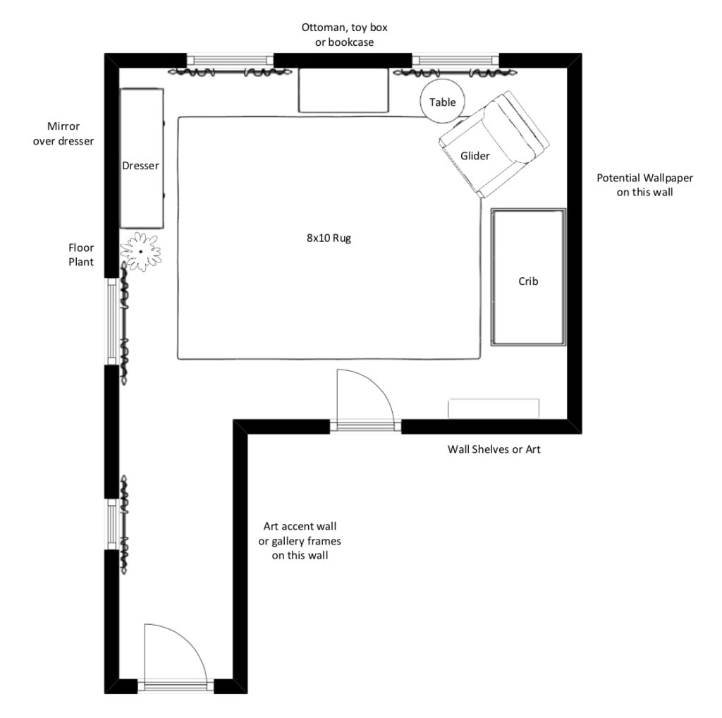 Nursery E-Design Floor Plan