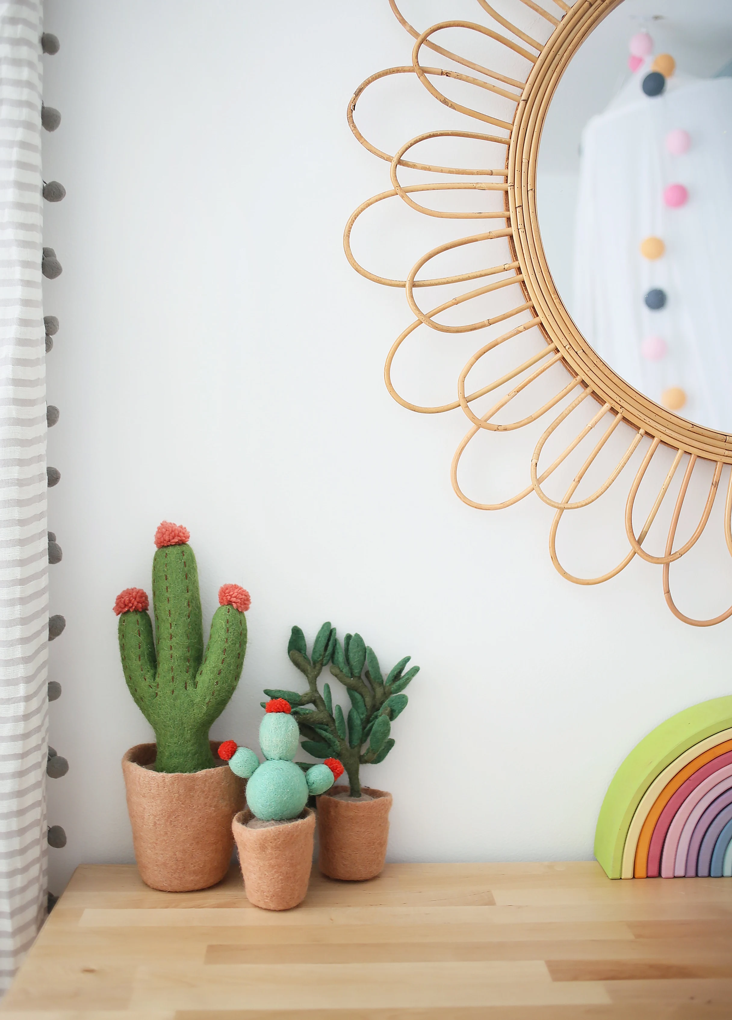 Stuffed Cacti in Girl's Room