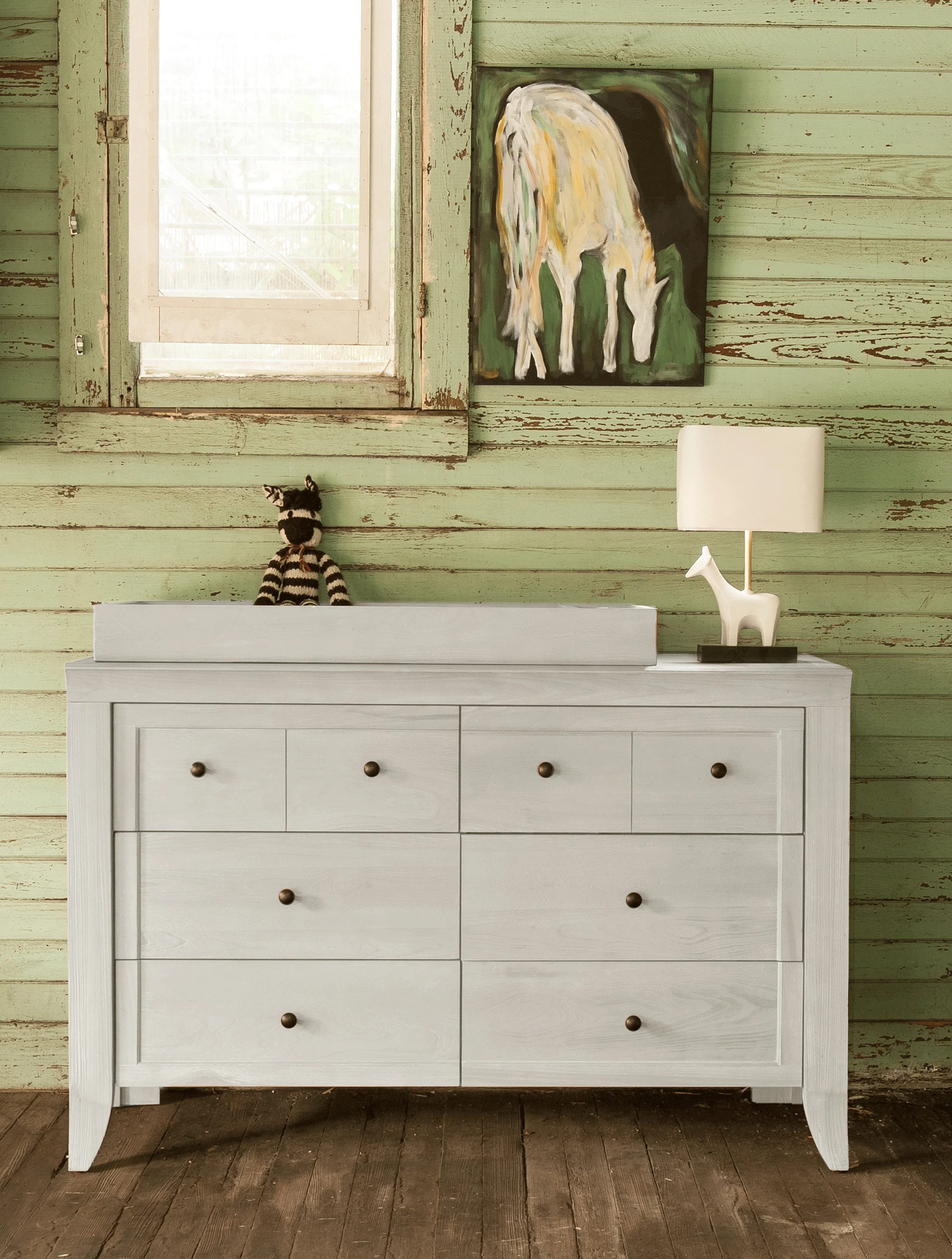 Cameo 6 Drawer Double Dresser with Changer Topper