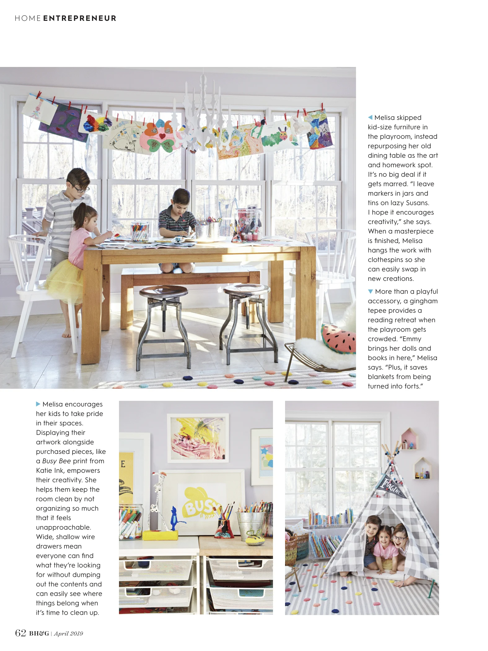 Project Nursery Co-Founder Melisa Fluhr Playroom Feature in Better Homes & Gardens