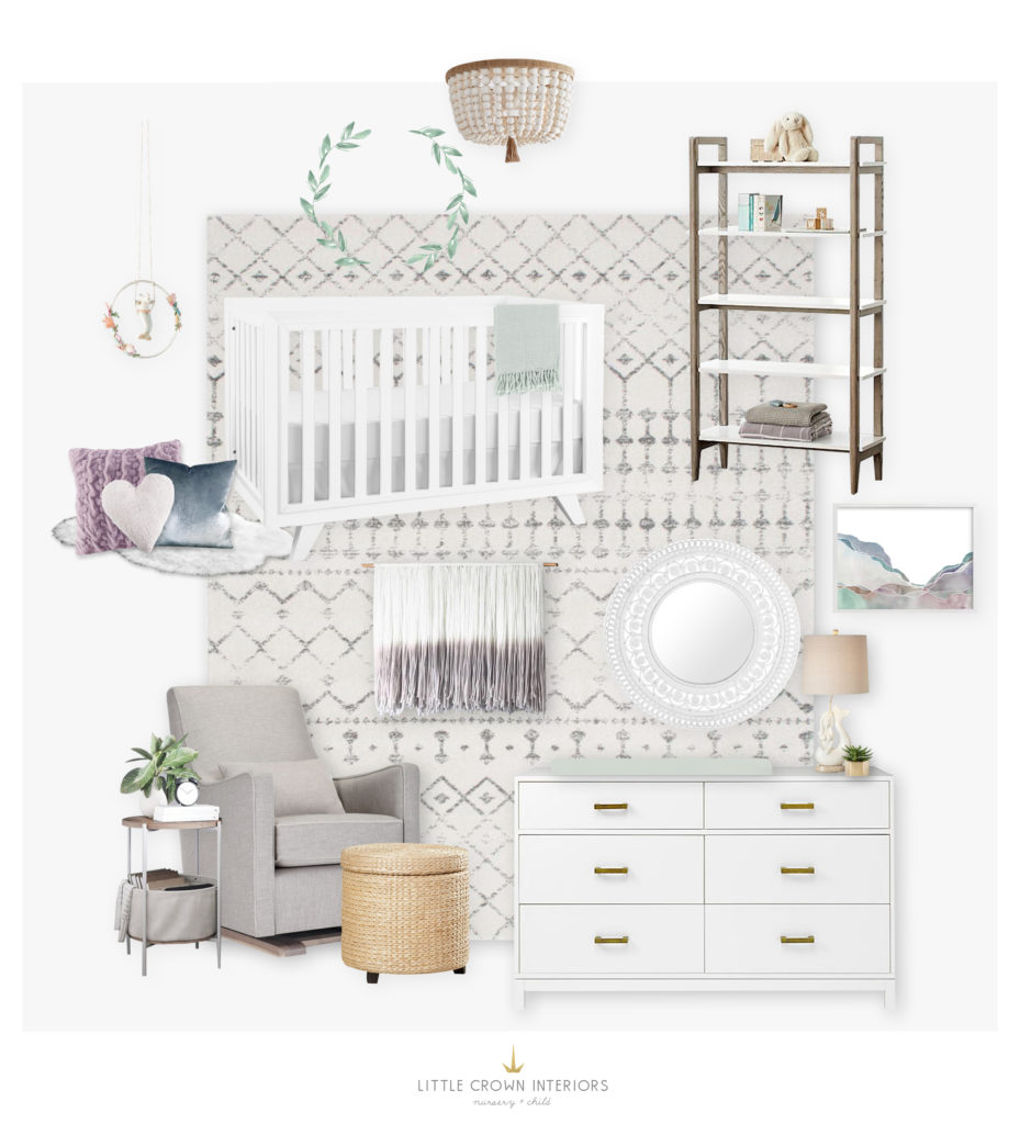 Lavender Mermaid Nursery E-Design