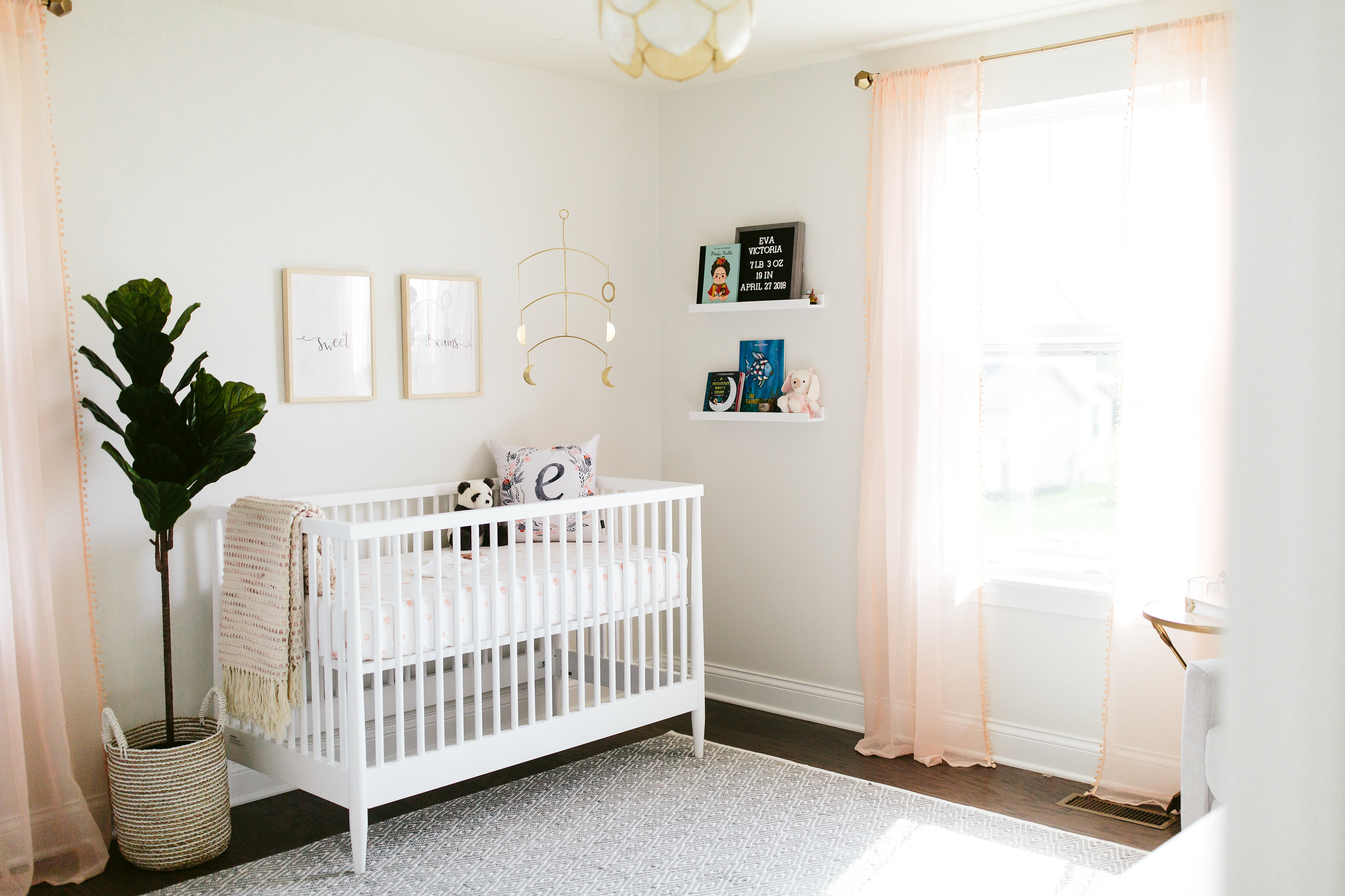 Airy Baby Girl Nursery - Project Nursery