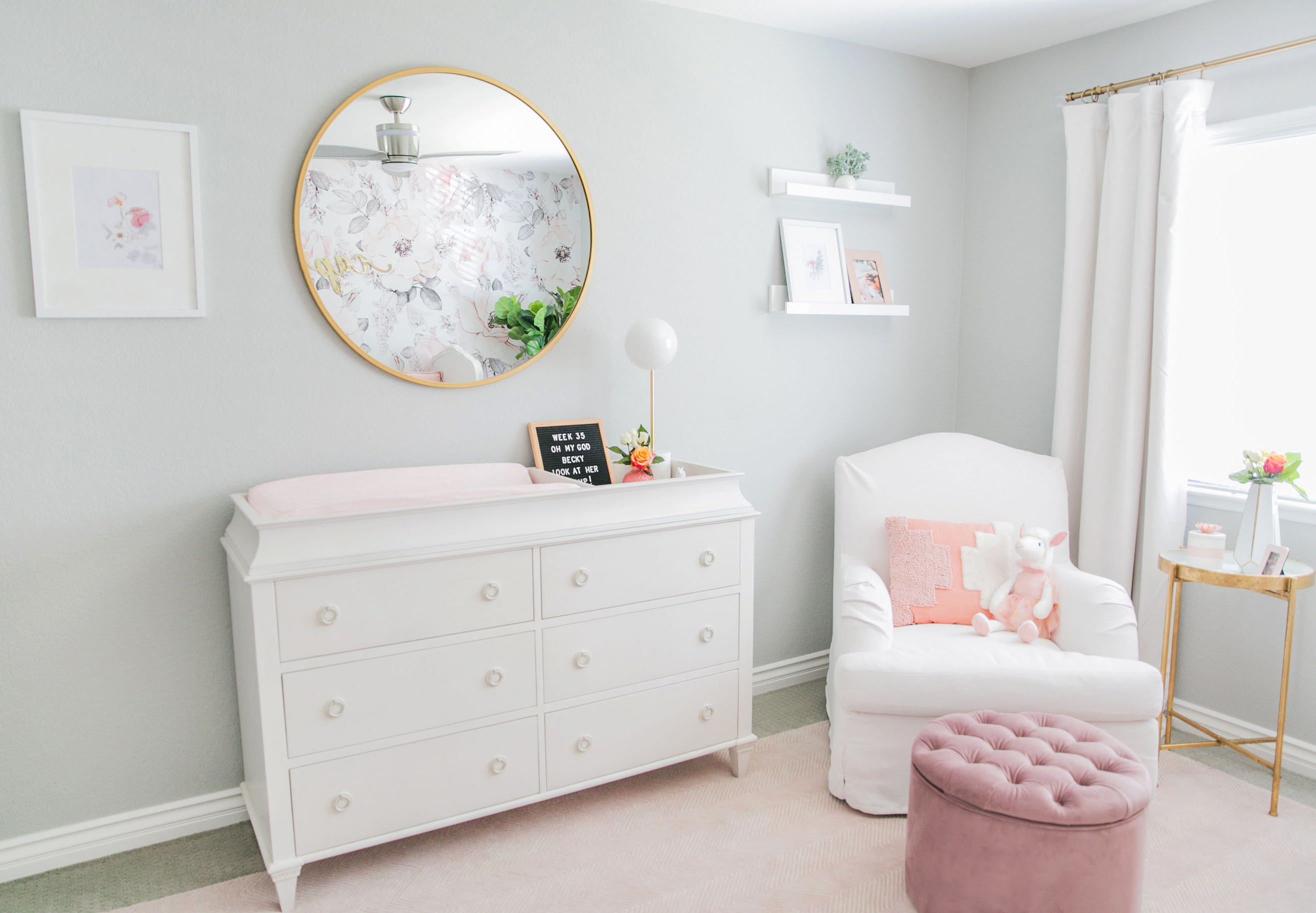 Sierra Dallas's Floral Nursery by Little Crown Interiors