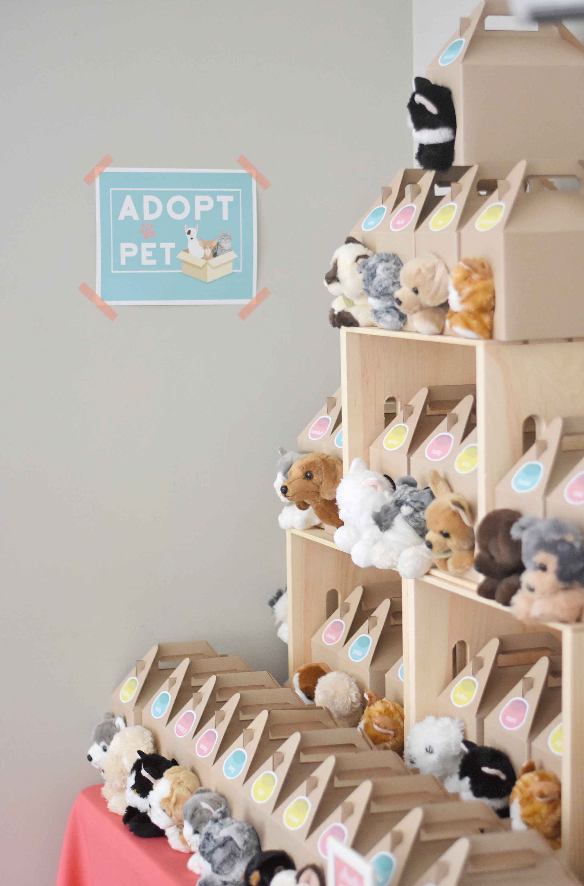 Stuffed Puppy and Kitten "Adoption" Favors