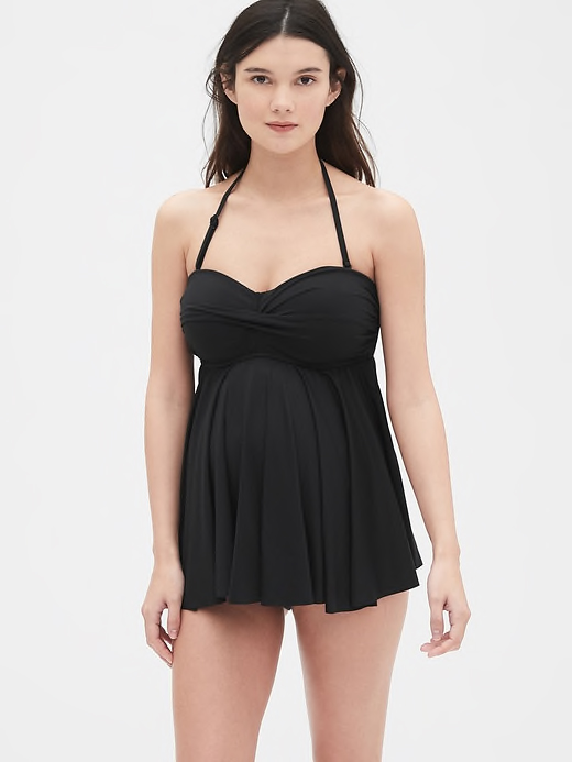 Maternity Black Tankini Top