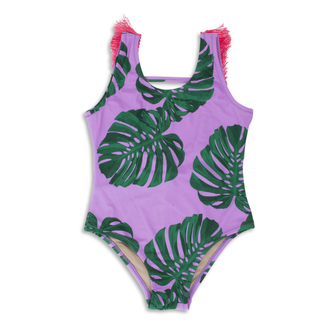 Lilac Botanical Fringe Swimsuit