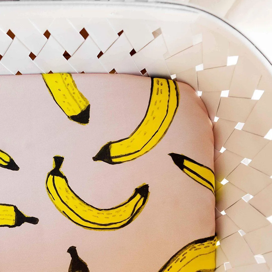 Bananas Cotton Crib Sheet