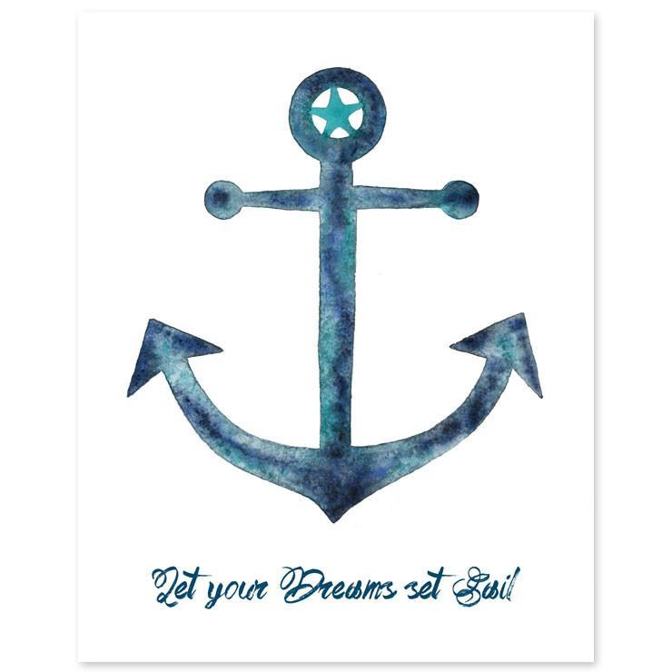 Set Sail Anchor Print