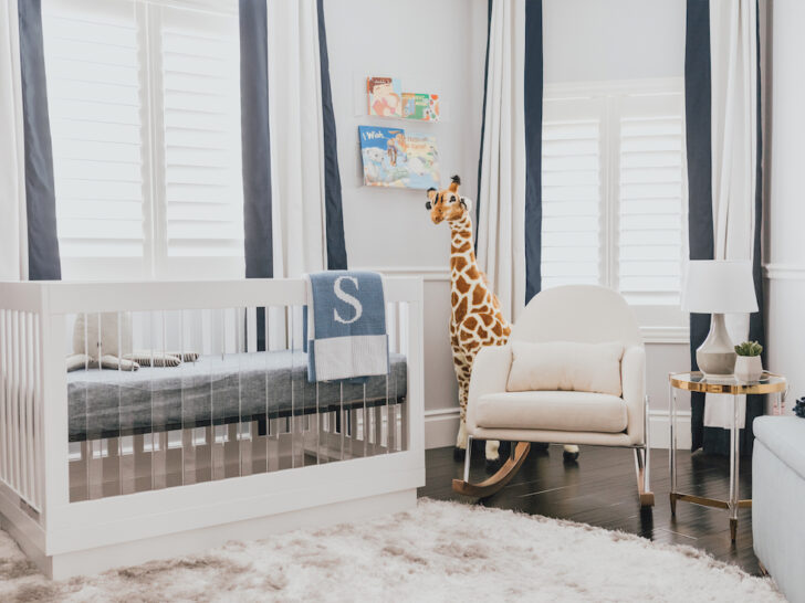 Modern Boy's Nursery by Little Crown Interiors