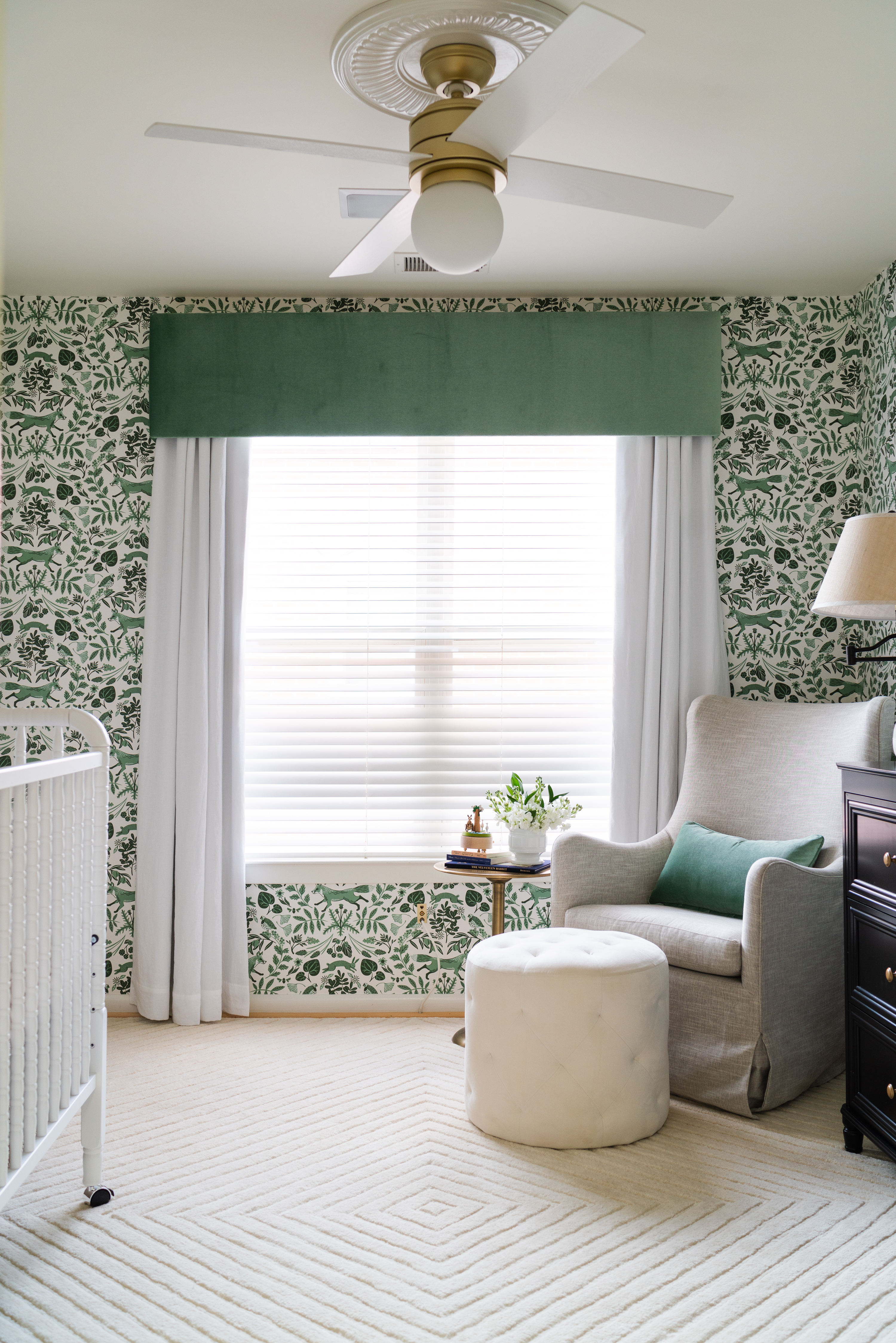 Green Nursery with Helmsie Hygge & West Wallpaper