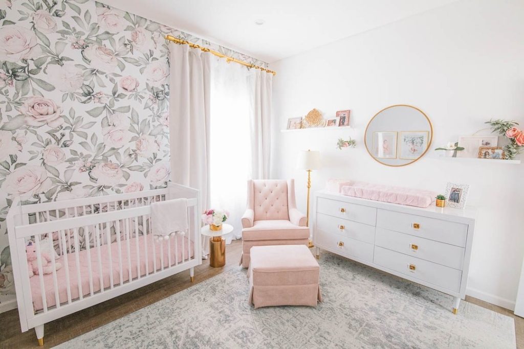 Blush and Gold Glam Nursery Design Reveal by Little Crown Interiors