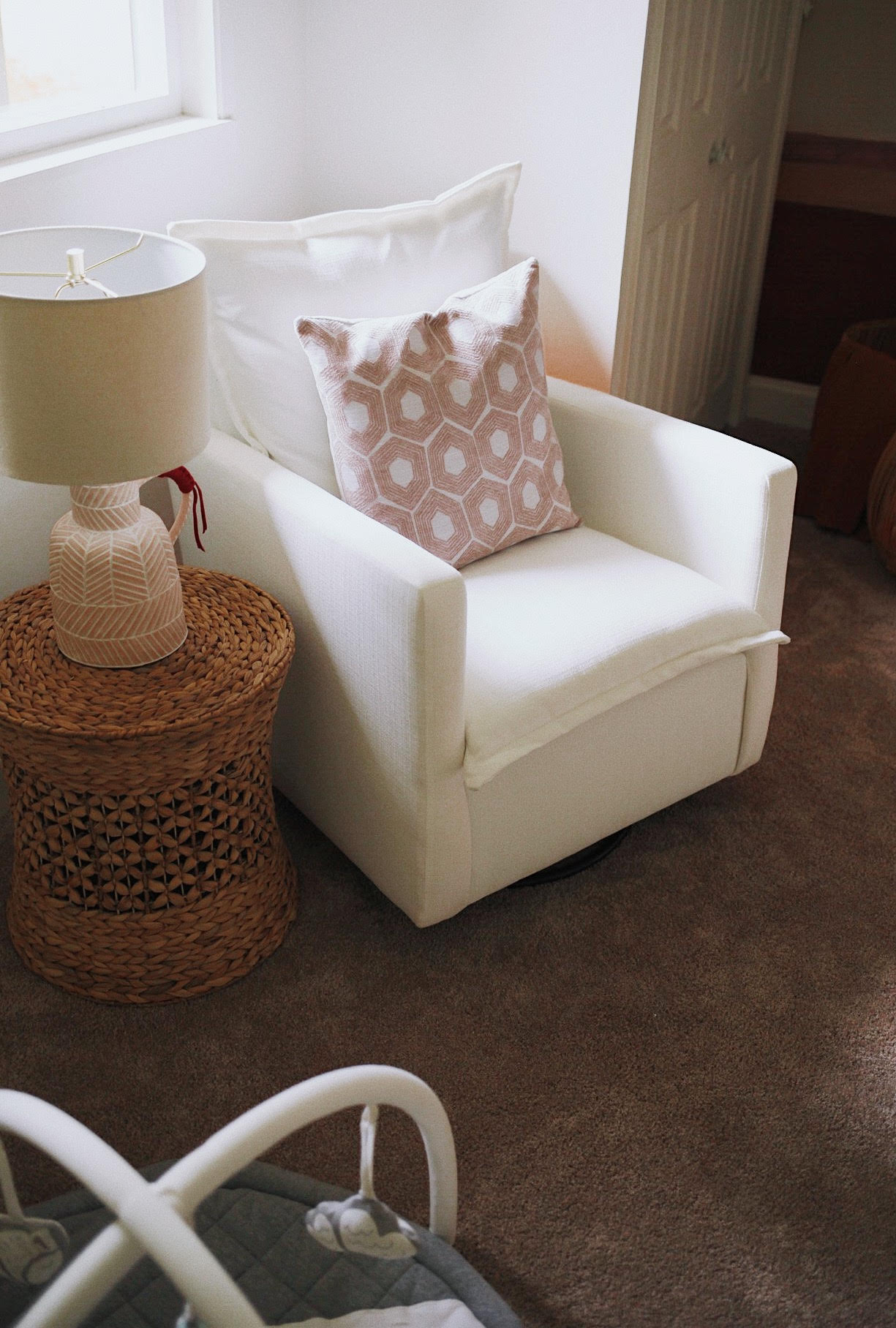 Nursing Nook with Ceramic Lamp