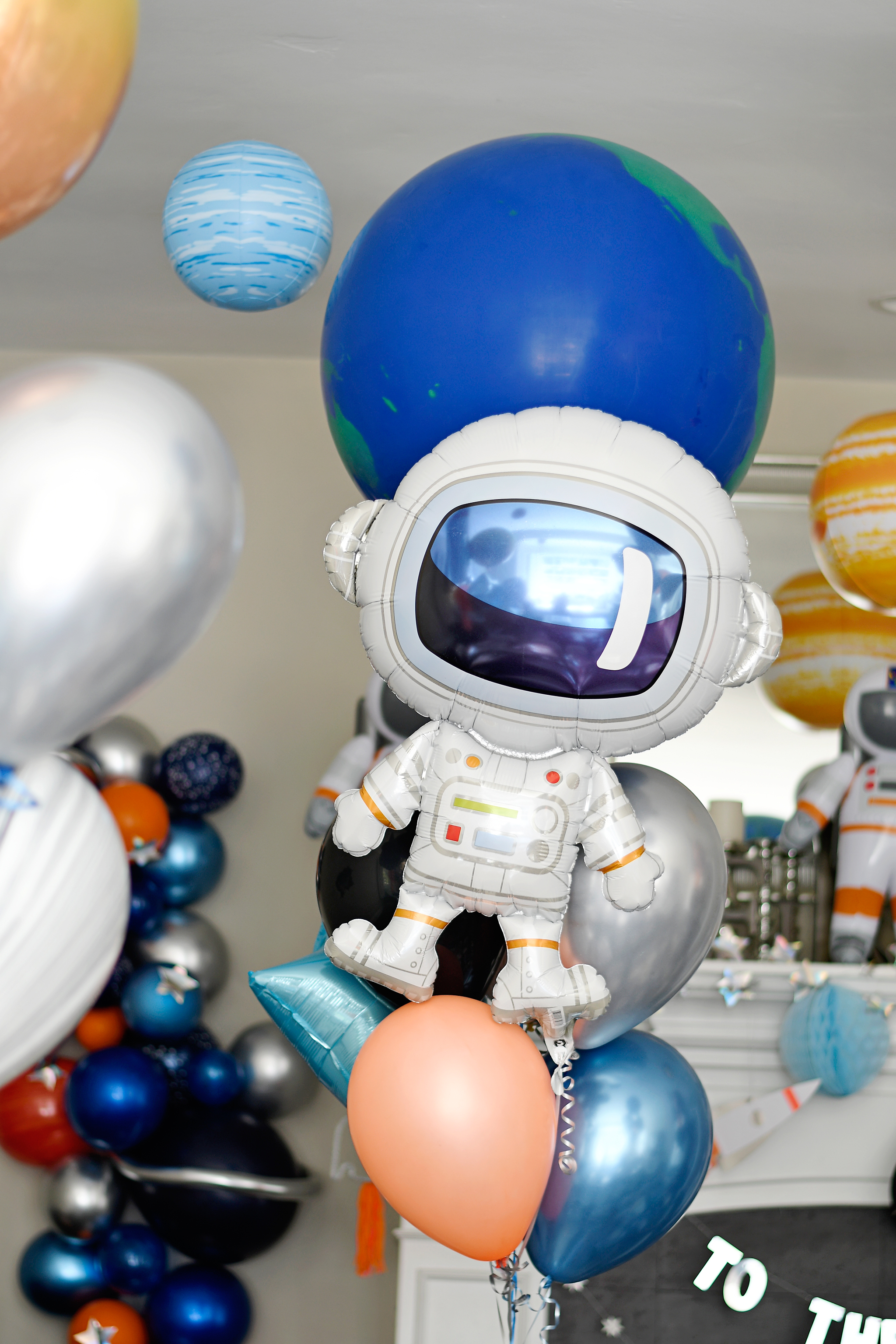 Outer Space Themed Birthday Balloons