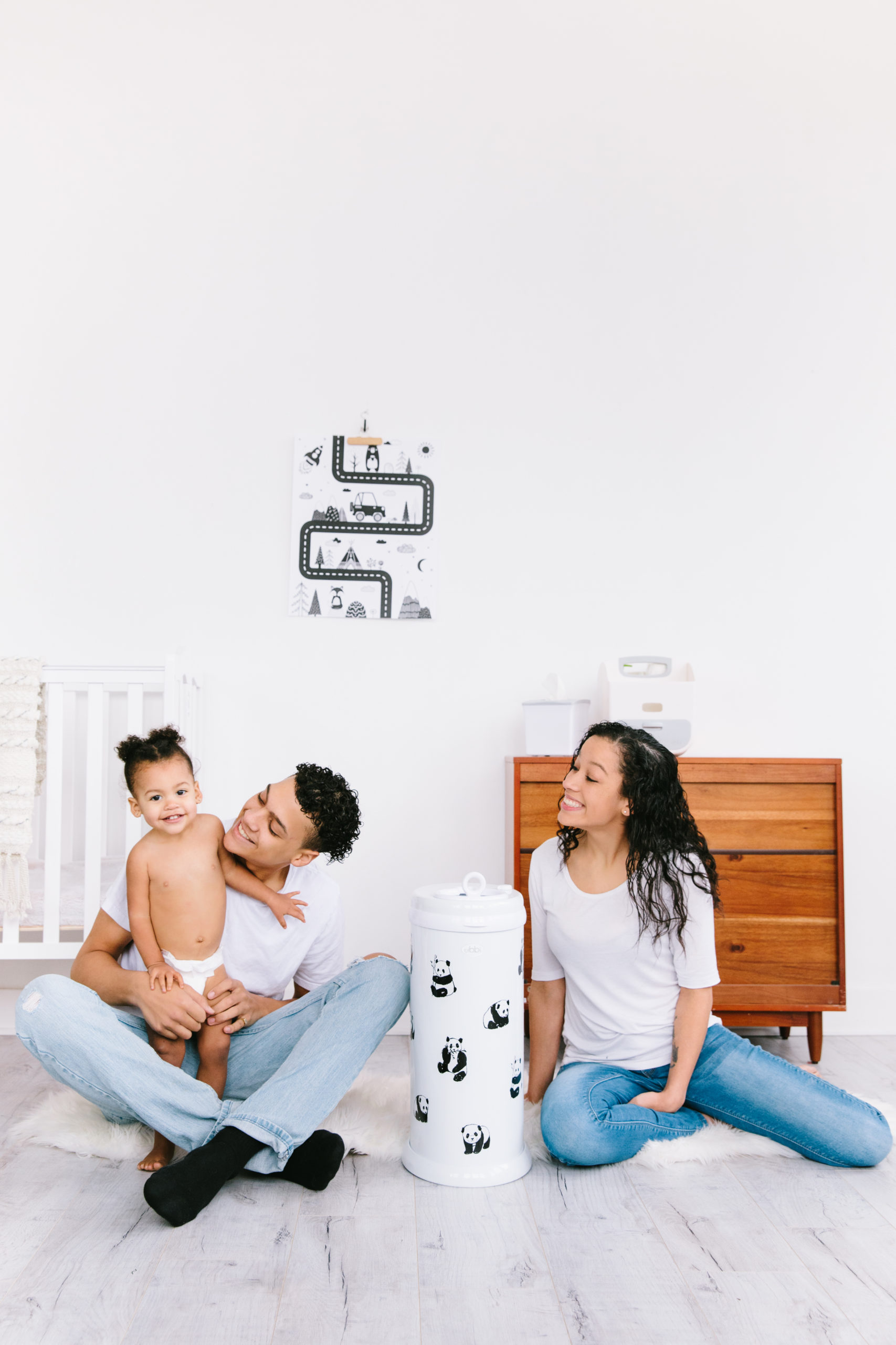 Project Nursery x Ubbi Diaper Pail Decals - Panda