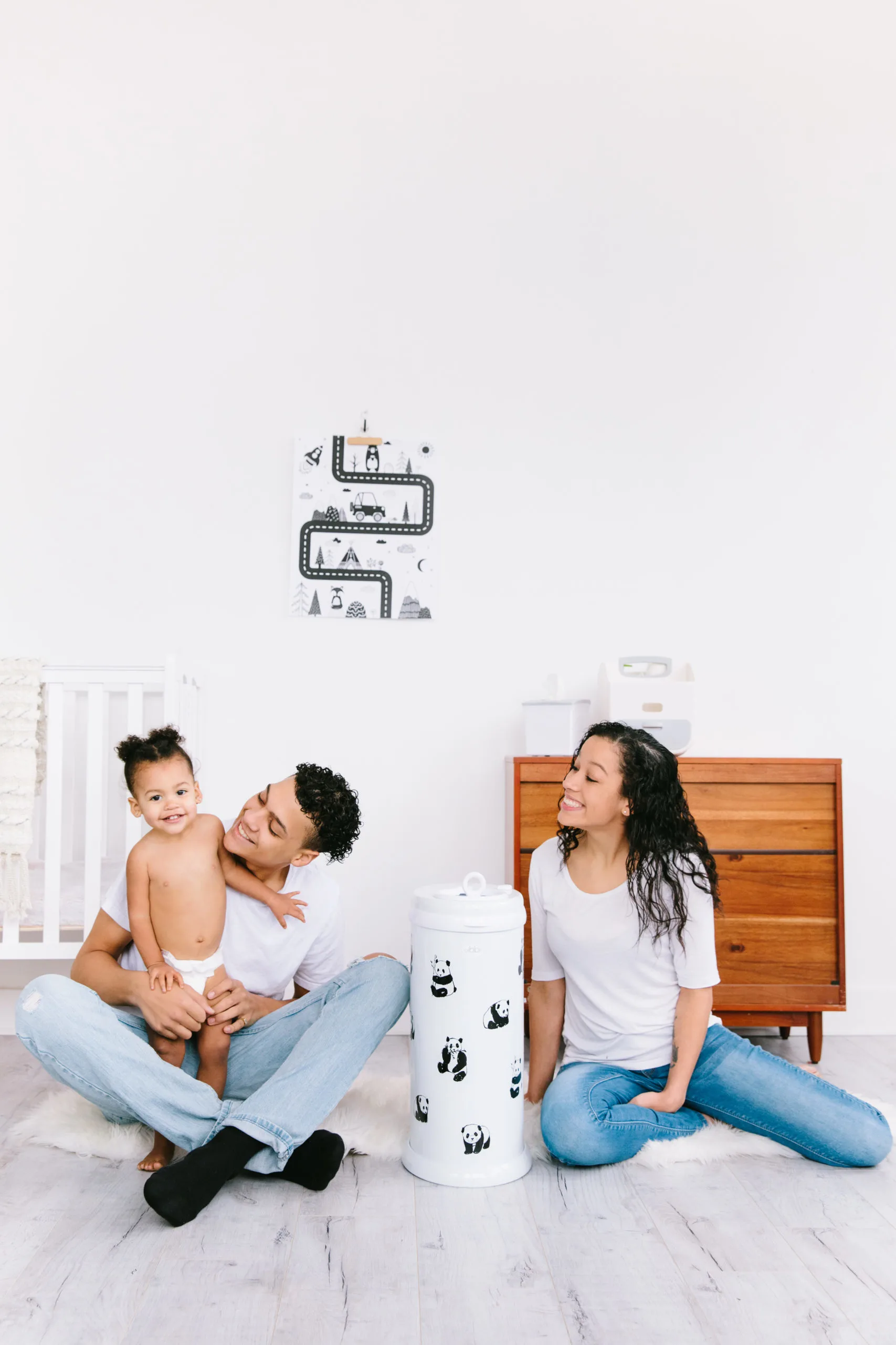 Project Nursery x Ubbi Diaper Pail Decals - Panda