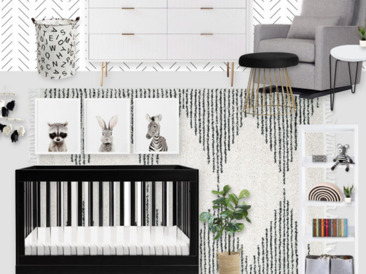 Black and White Nursery E-Design