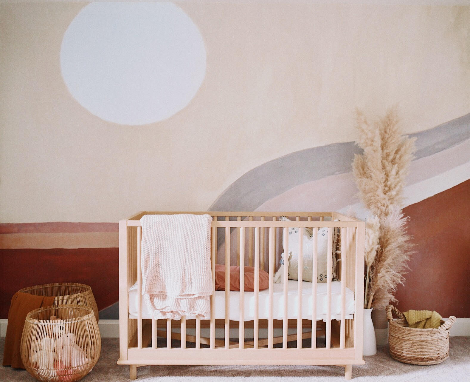 Desert Sunrise Mural in Boho Nursery Design: Sydney Penner
2020 Nursery Trends: Desert Sunrise