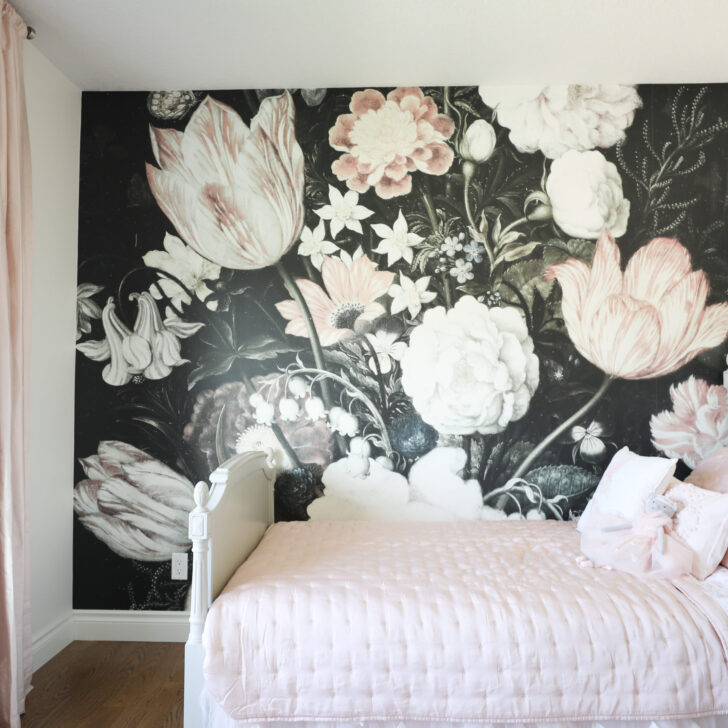 Dark Floral Girls Bedroom - Project Nursery