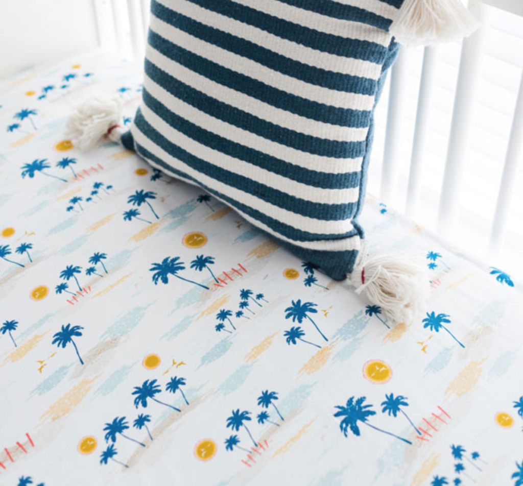 Beach crib sheets sale