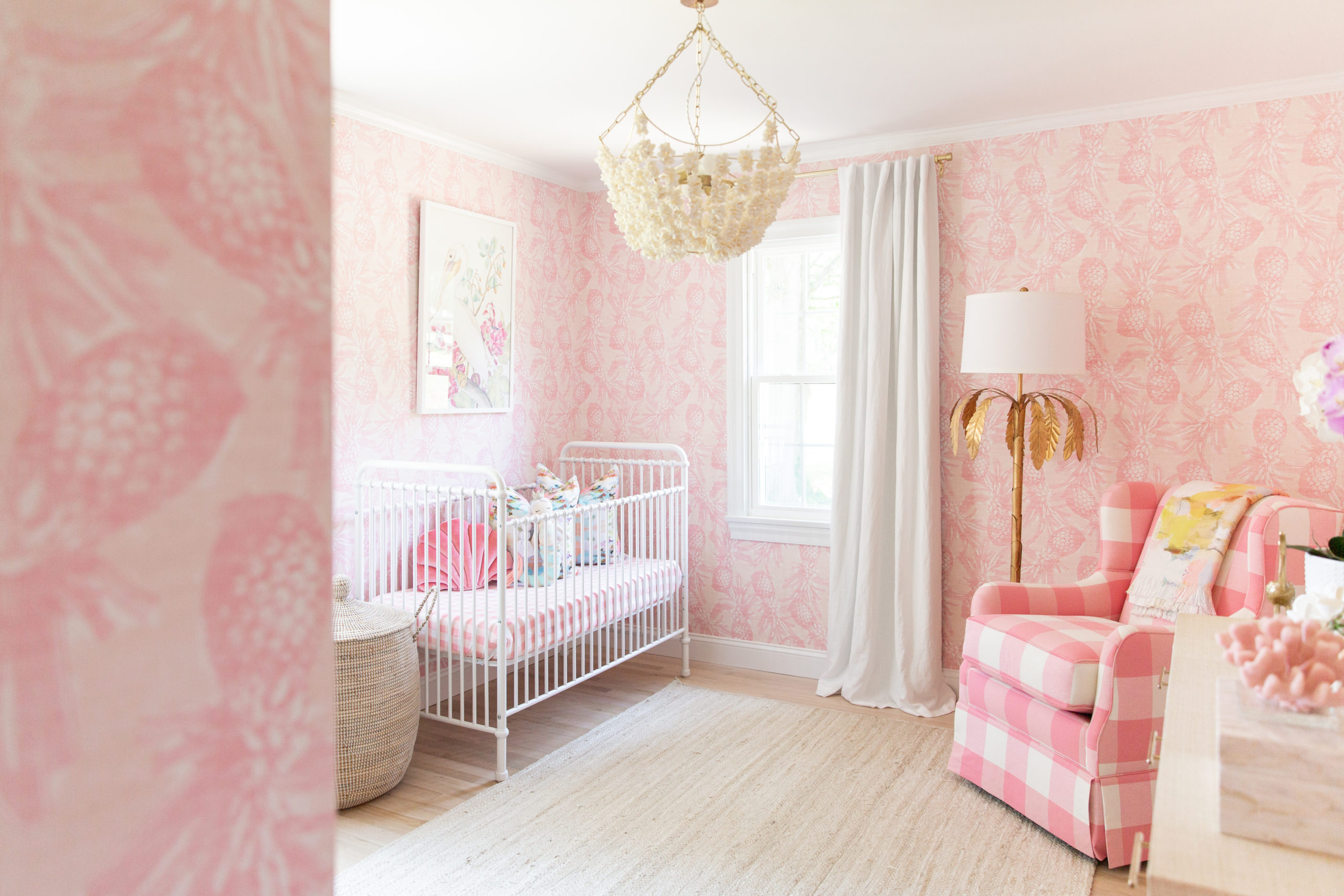 Baby Girl Pink Coastal Nursery by McKenna Bleu