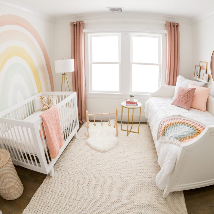Wooden Nursery Rainbow with Hooks - Baby Room Wall Hanger - Kids