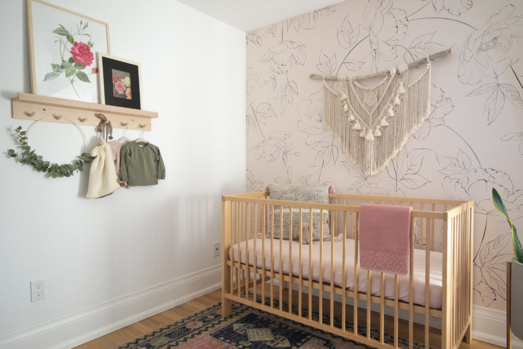 Modern Boho Nursery with Floral Wallpaper - Project Nursery