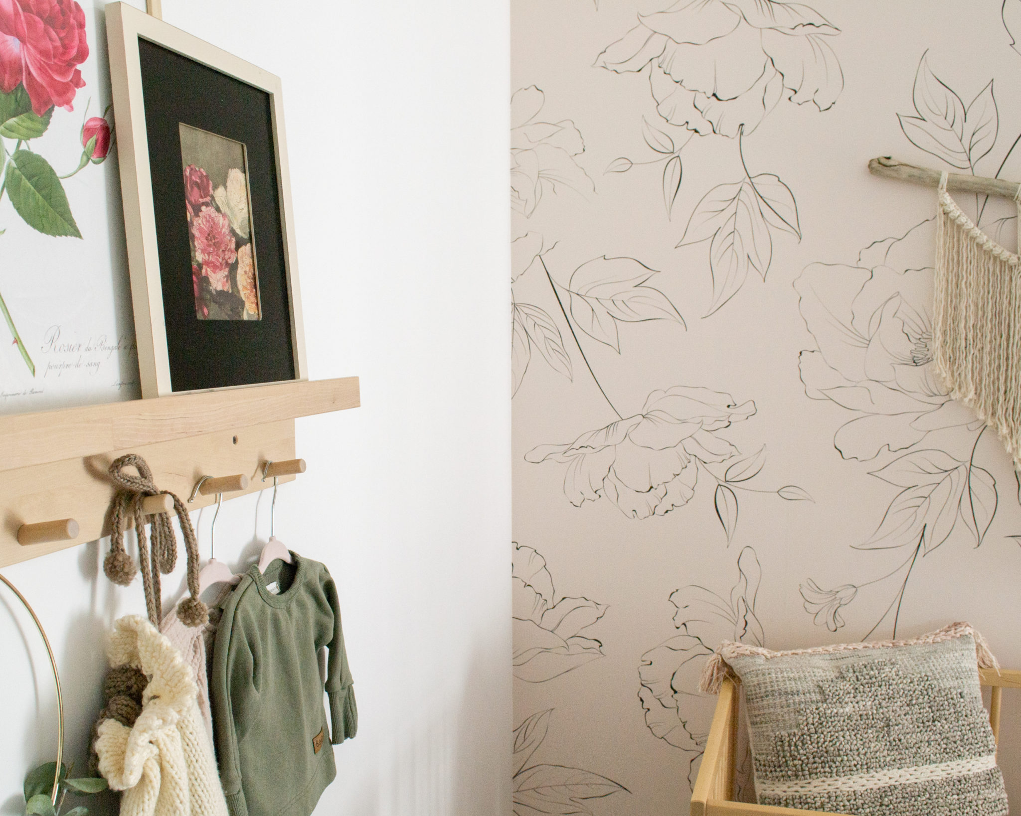 Modern Boho Nursery with Floral Wallpaper - Project Nursery