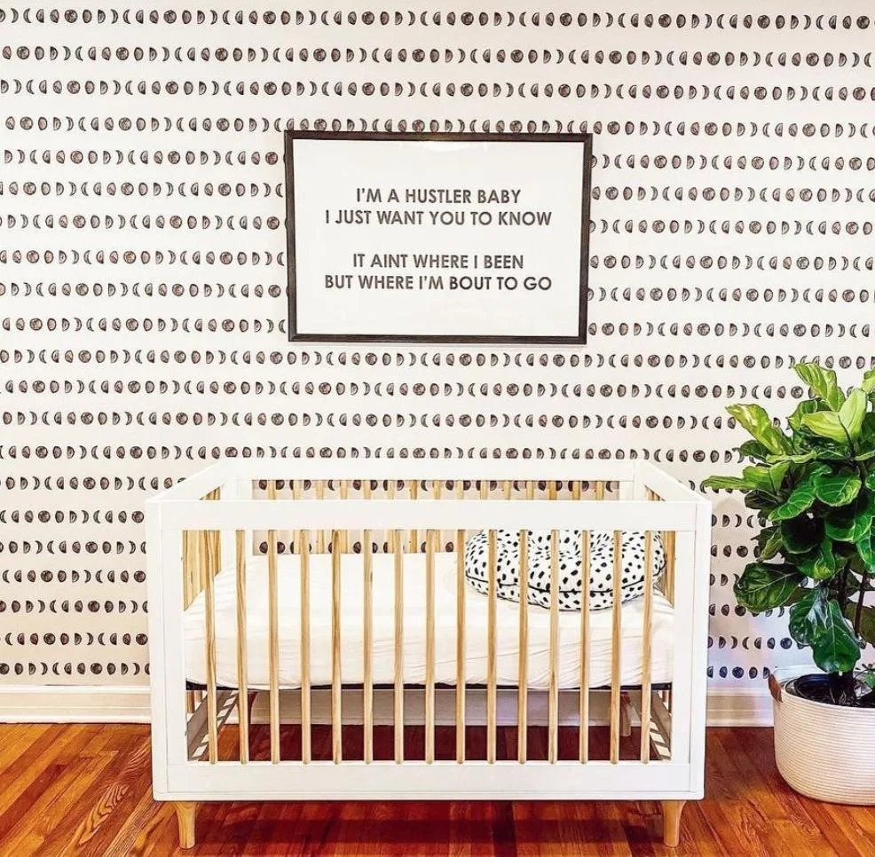 Celestial Design Trend - Noah Wallpaper in Nursery by @jbarrera404