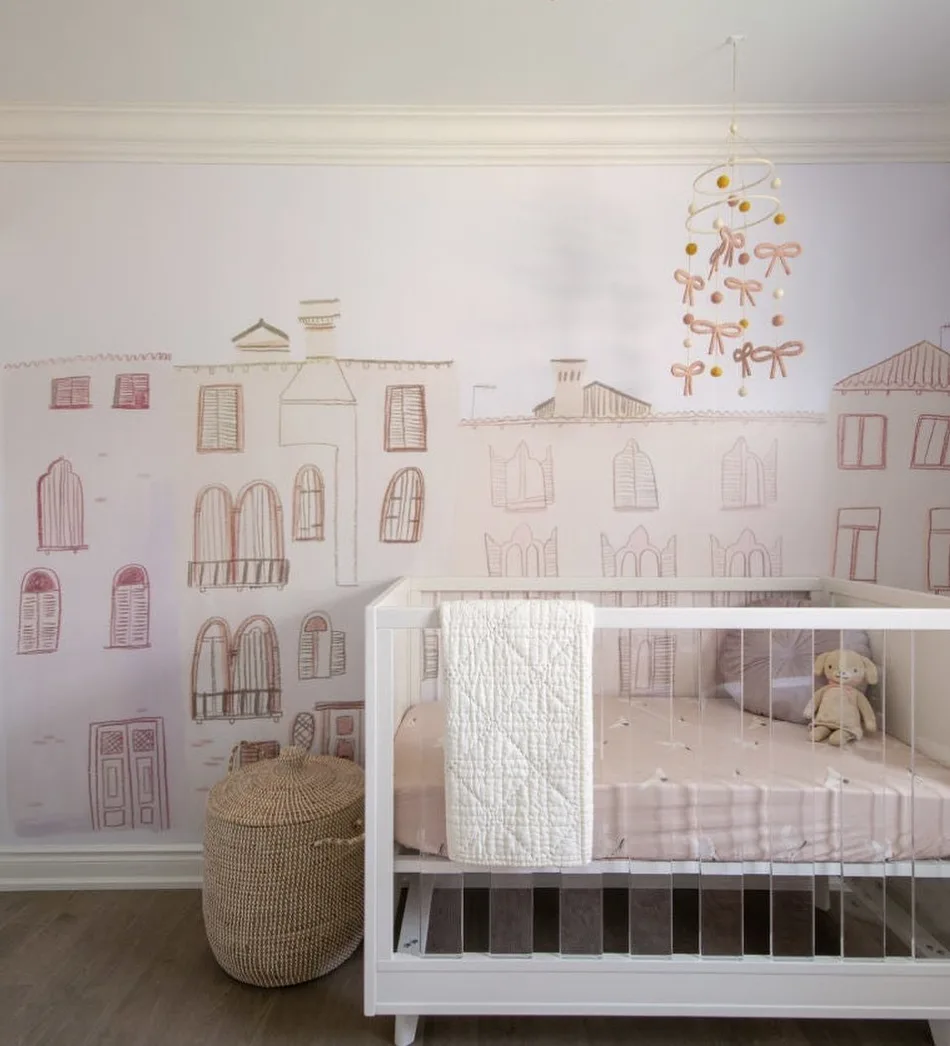 Nursery Trends - Explore More -Medina Wallpaper in Nursery by @maisonellieinteriors