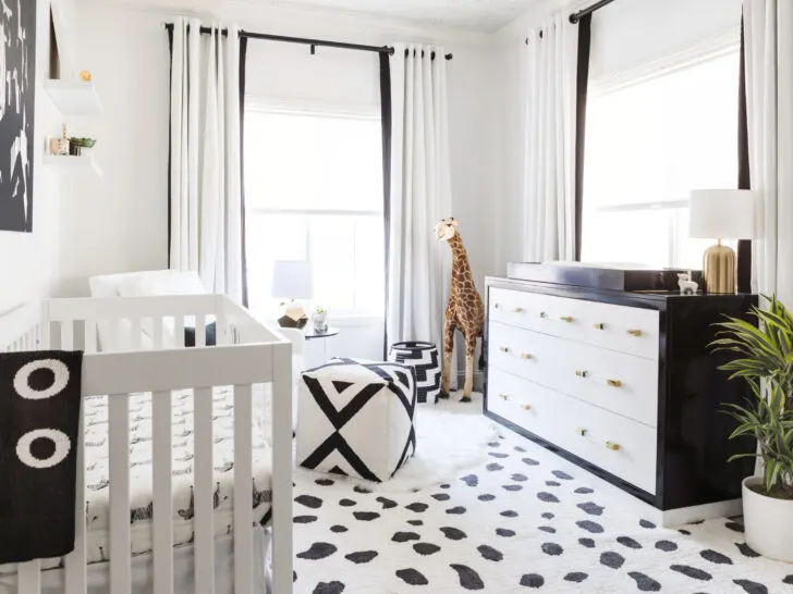 Black and White Nursery Design by Little Crown Interiors