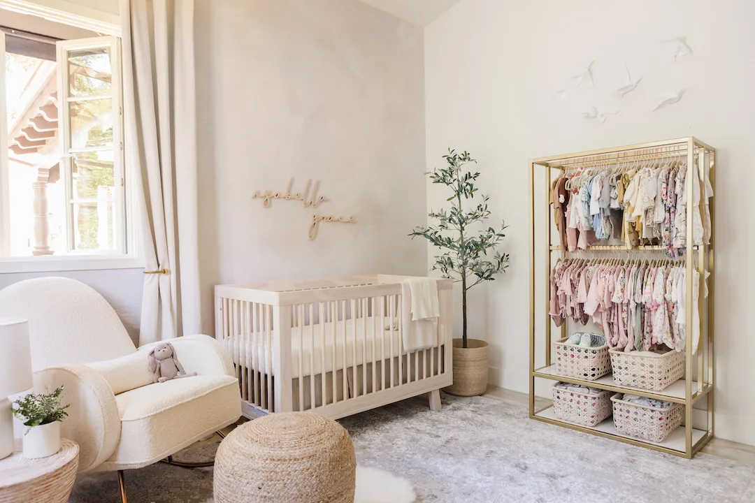 Baby Girl Neutral Nursery Alternative Clothes Storage No Closet