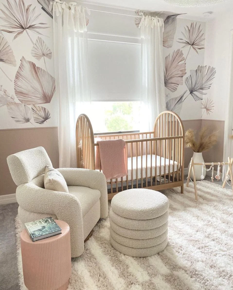 Rounded Nursery Furniture Trend in Nursery Design by @harperhausinteriors