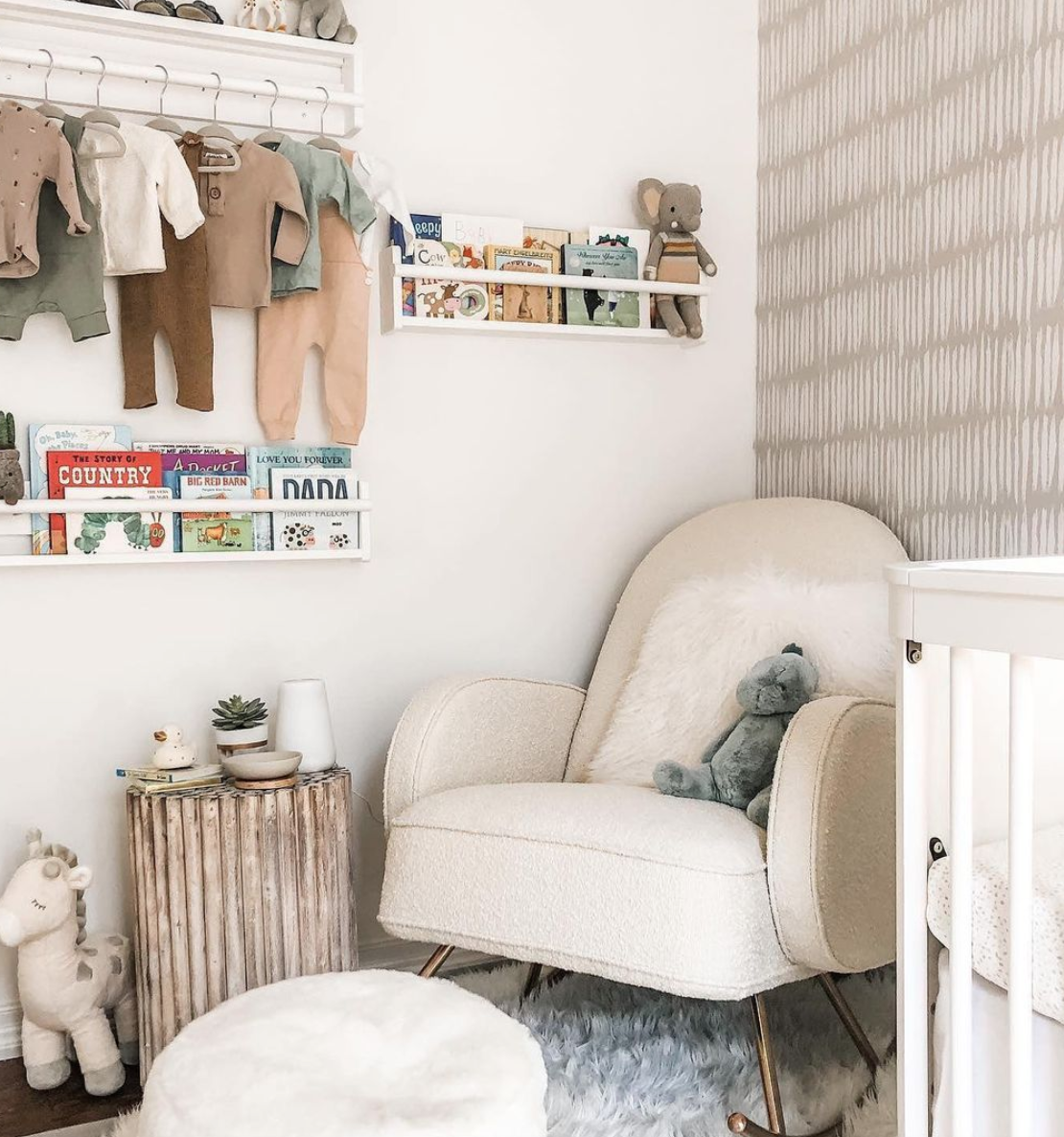 Boucle Rocker in Nursery by @overdressedandlate