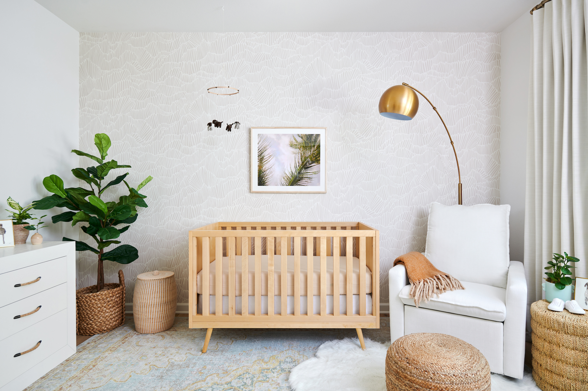 Neutral Coastal Nursery by Little Crown Interiors