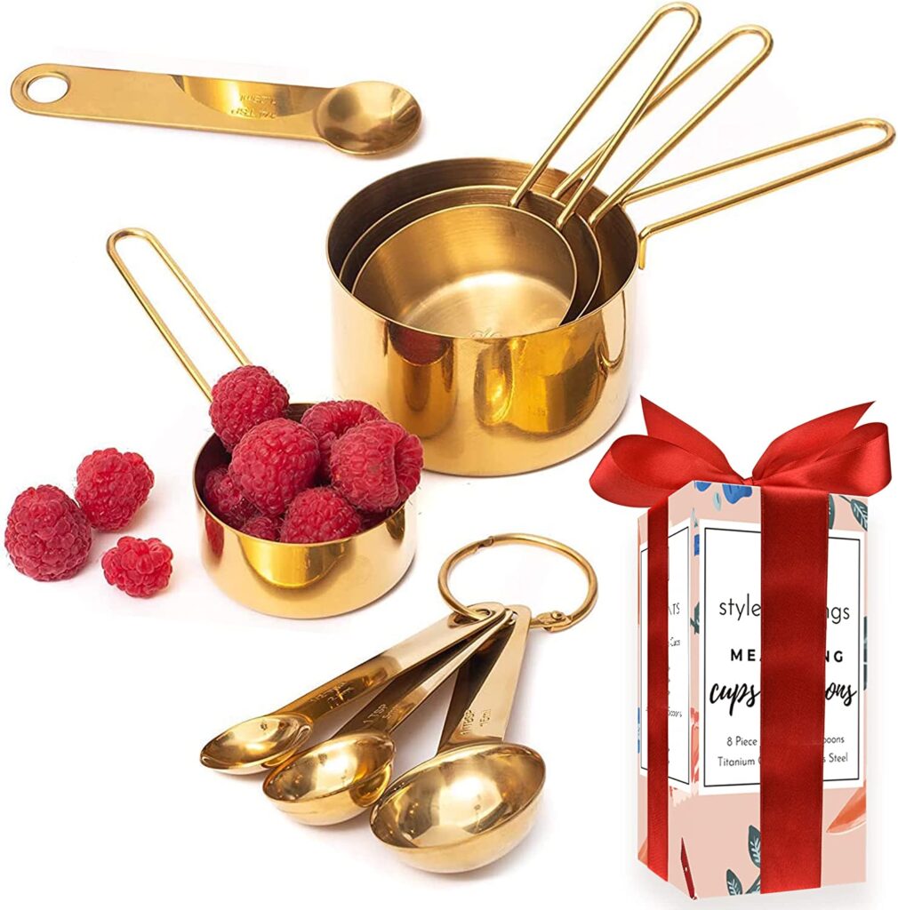 Gold Measuring Cups and Spoons
