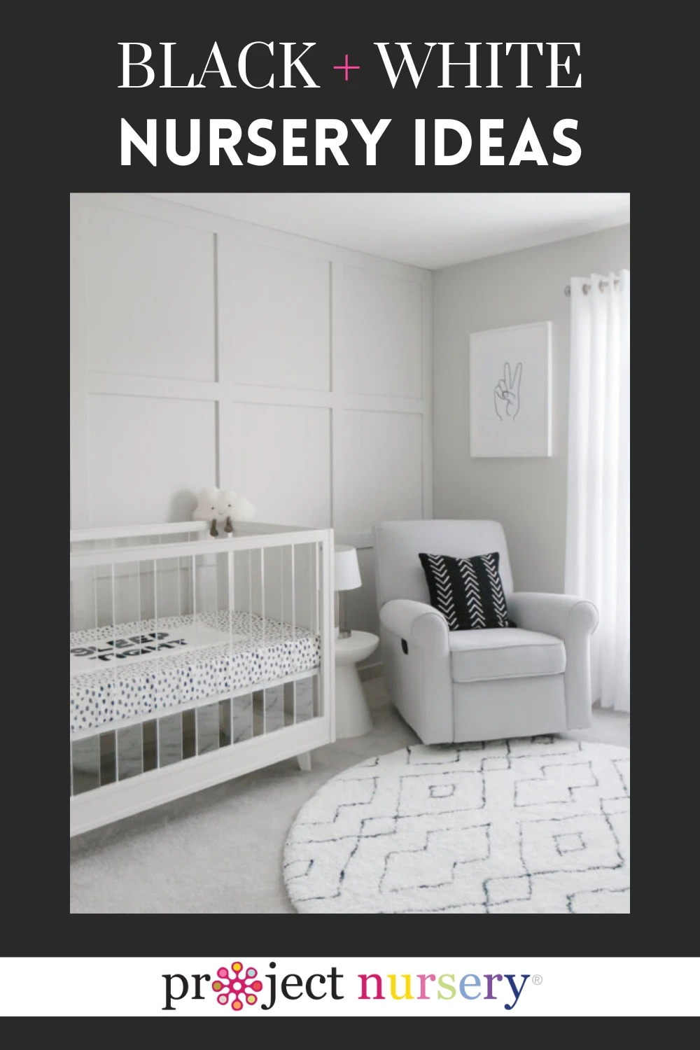 Black and white outlet nursery furniture