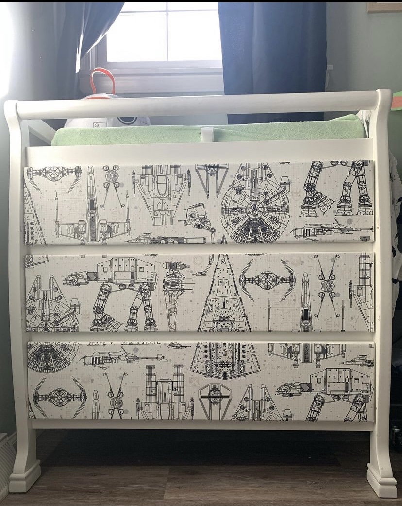 Star Wars Nursery Dresser with Star Wars Decal