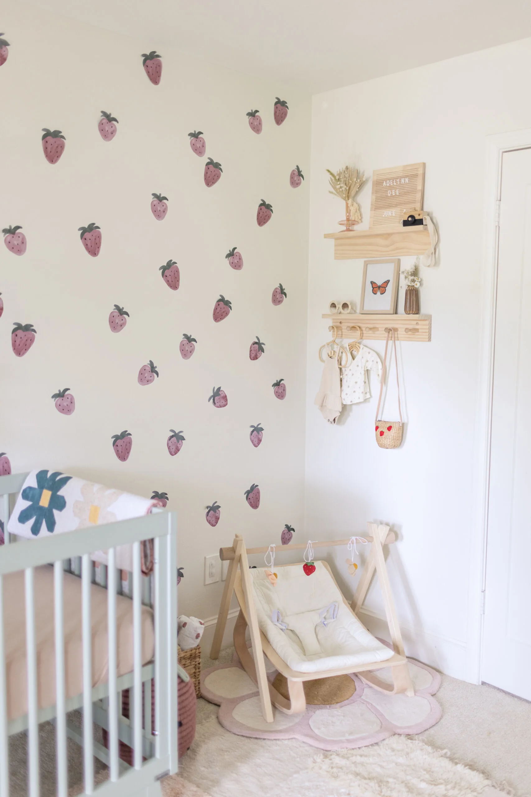 An oh-so-sweet nursery for a baby girl