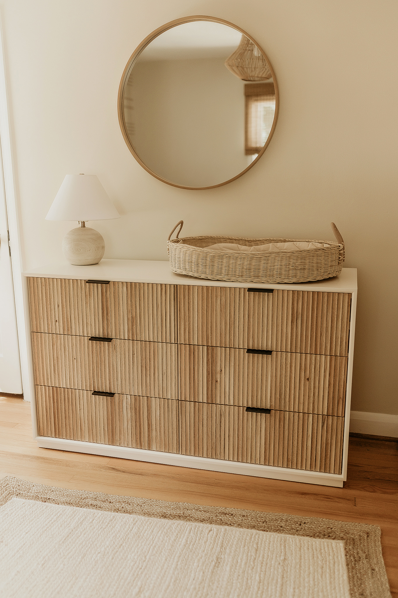 Beige Nursery Dresser