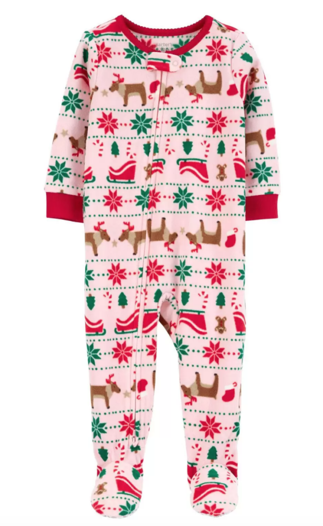 Pink Reindeer Pajamas