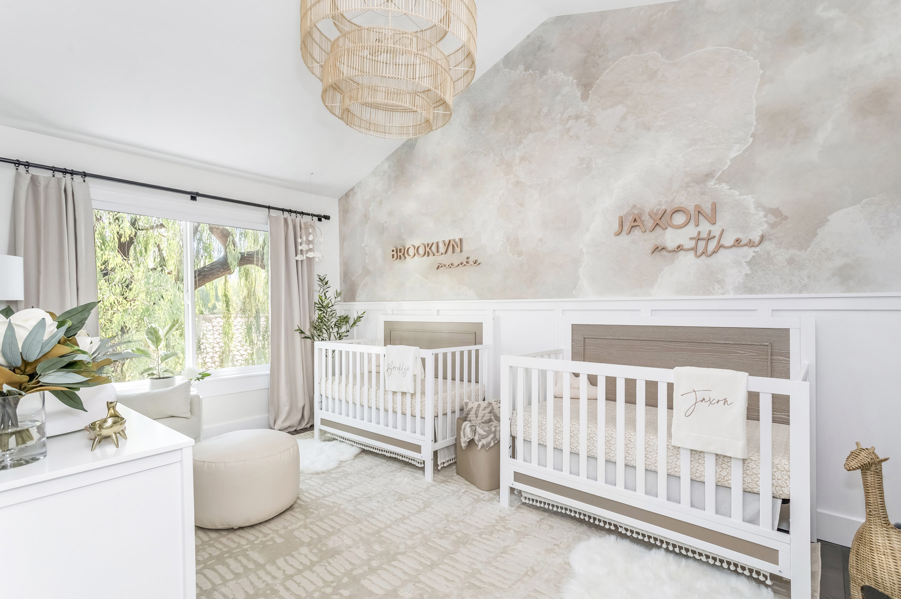 Boy and Girl Neutral Twin Nursery