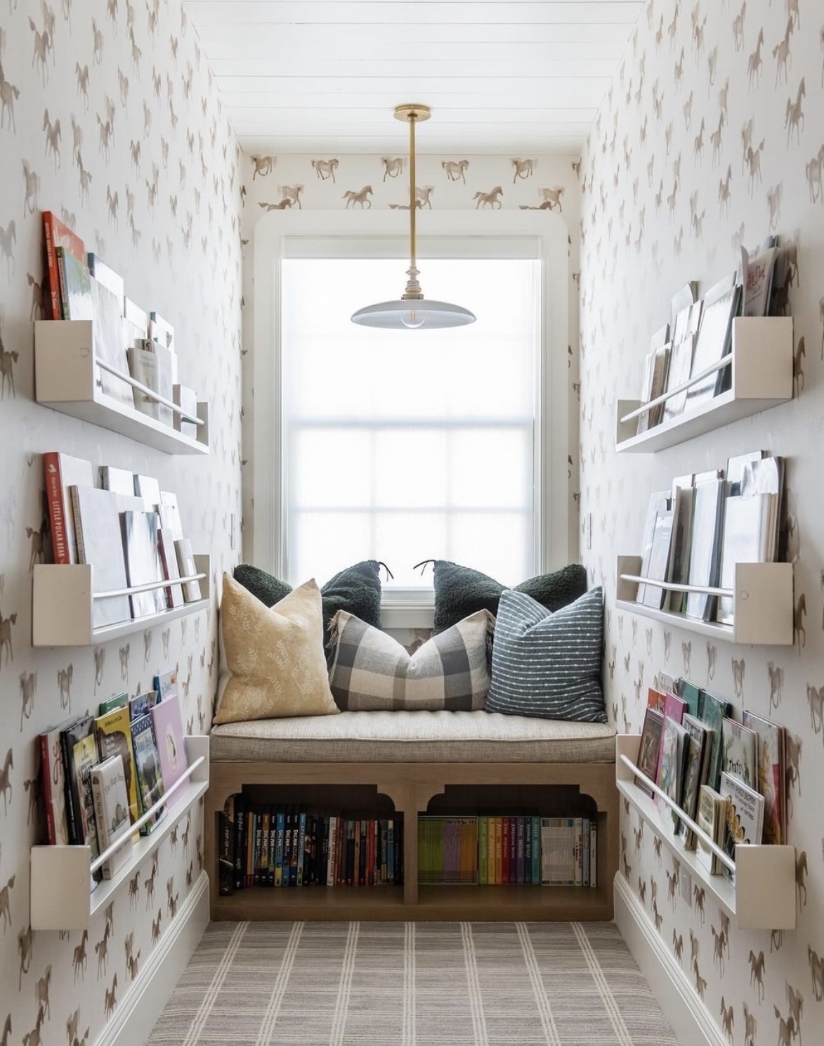 Reading Nook featuring Horse Wallpaper