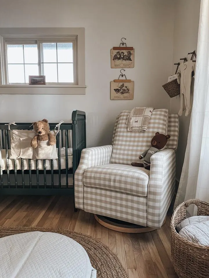 Gingham Glider in Boys Nursery