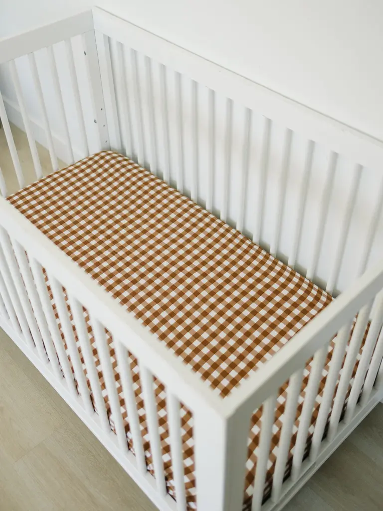 Gingham Crib Sheet